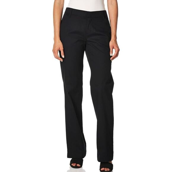 ✨Dickies Women's Relaxed Straight Stretch Twill Sz 4 Black Pants✨ - Picture 1 of 9